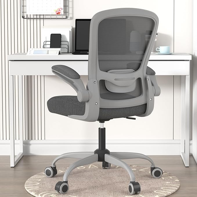 Mimoglad Office Chair, Ergonomic Desk Chair with Adjustable Lumbar Support, High Back Mesh Computer Chair with Flip-up Armrests-BIFMA Passed Task Chairs, Executive Chair for Home Office