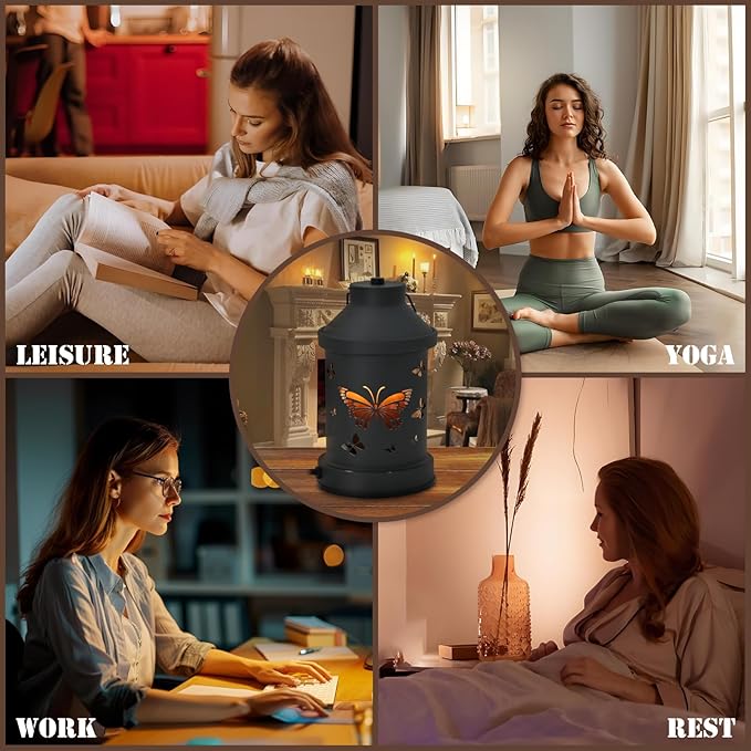 Candle Warmer Lamp Timer for Women Mom, House Warming Gifts New Home Decor, Modern Farmhouse Decor, Butterfly Candle Warmer Lanterns Vintage for All Jar Candles