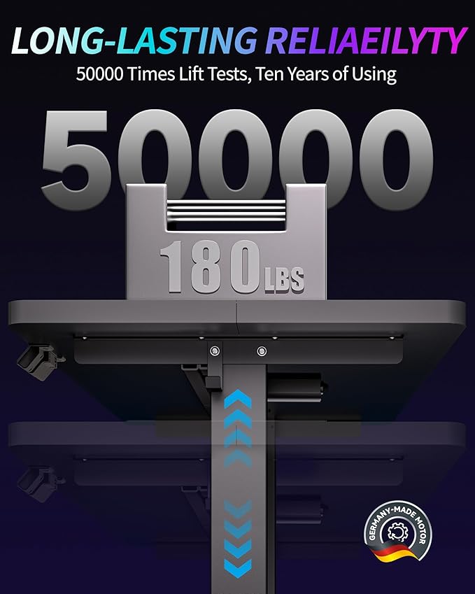 BIZUM Standing Desk Electric Adjustable Computer Desk-Stand up Desk Office Gaming Home Office Memory Desks 48x24 inches Black