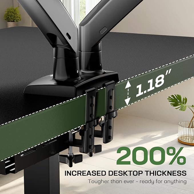 Marsail 55 x 30 Electric Standing Desk with One-Piece Desktop, Sit Stand Desk with Thickened Tabletop, Height Adjustable Stand Up Desk with Cable Management for Home Office(Frame+Desktop, 2 Packages)
