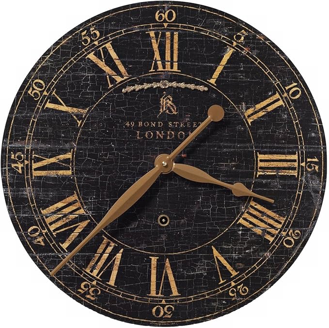 Uttermost 06029 Bond Street - 18 inch Wall Clock - 18 inches Wide by 2 inches deep