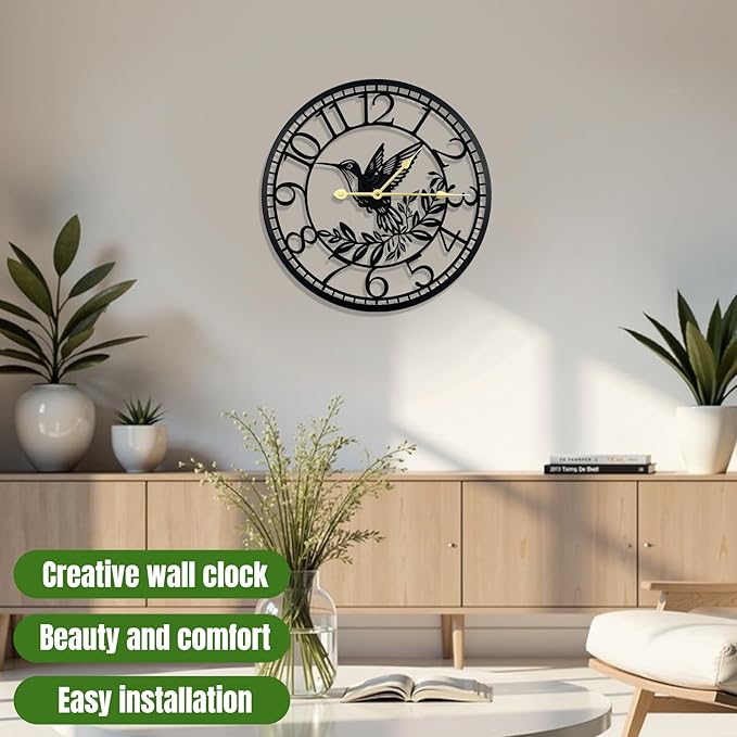 Big Wall Clock - Wall Clocks for Living Room Decor, Quiet and No Ticking Suitable for Wall Decor, Living Room Decoration, Kitchen Decoration