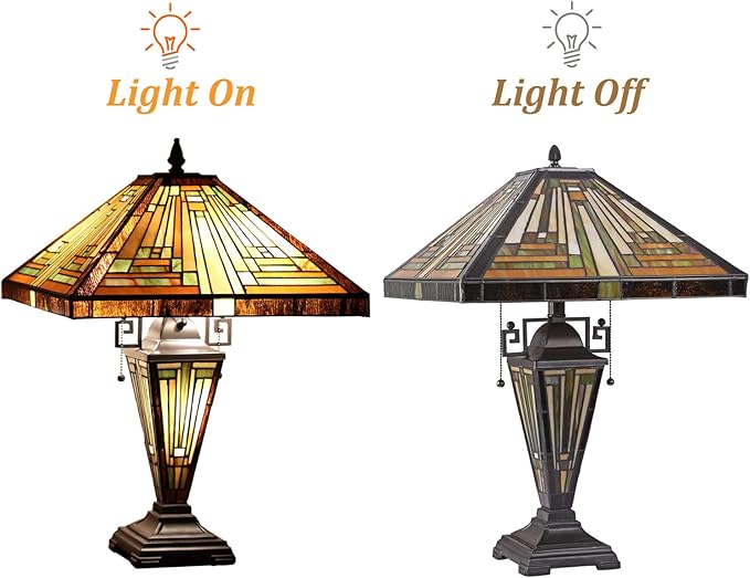 Capulina Mission Antique Style Tiffany Lamp Series Table Lamp Floor Lamp Decor for Living Room Bedroom Study Room
