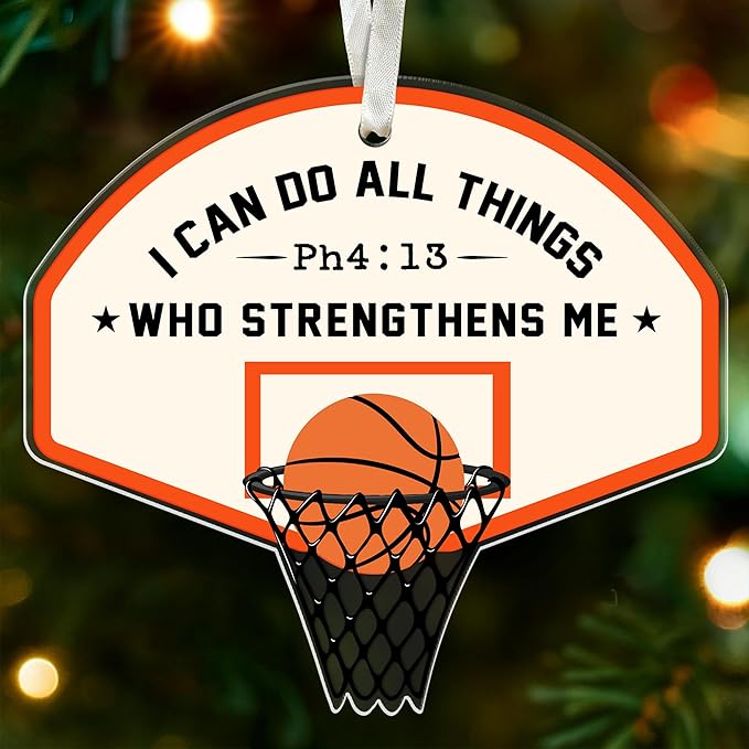 Basketball Ornament - Perfect for Christmas Tree and 2025 Collector's Edition, Unique Basketball Coach Tribute, Ideal Basketball Themed Christmas Ornaments for Sport Lovers