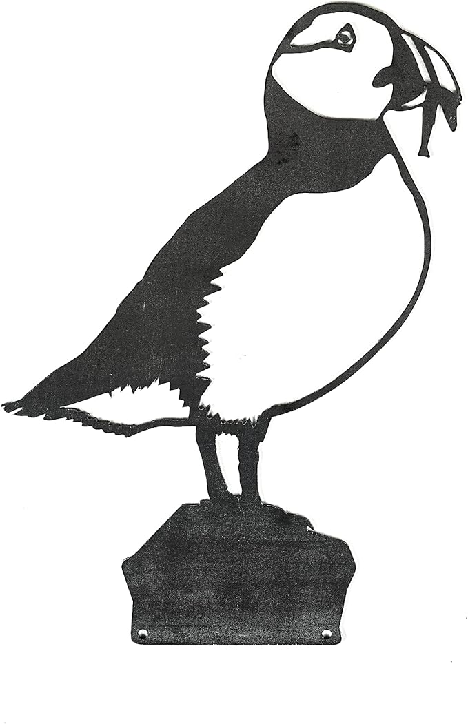 METALBIRD - Puffin - Outdoor Tree Ornaments in Corten Steel - Metal Art Proudly Made in The USA
