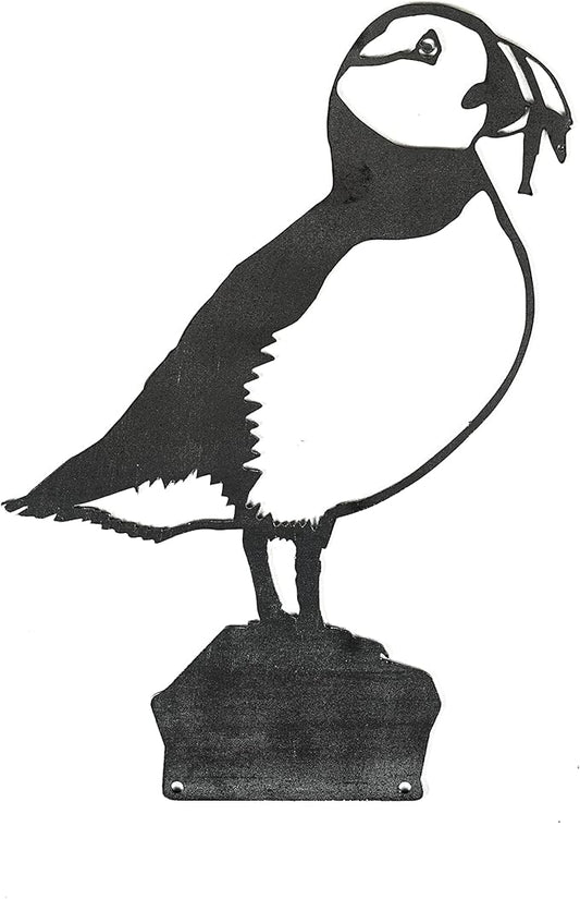 METALBIRD - Puffin - Outdoor Tree Ornaments in Corten Steel - Metal Art Proudly Made in The USA