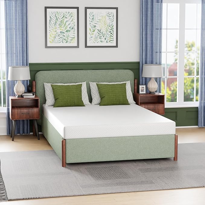 FDW | 6 Inch Full Mattress | Medium Firm | Gel Memory Foam Mattress | White | Bed in a Box, CertiPUR-US Certified | Pressure Relief, Cooling Ventilated Foam | Washable Removable Cover