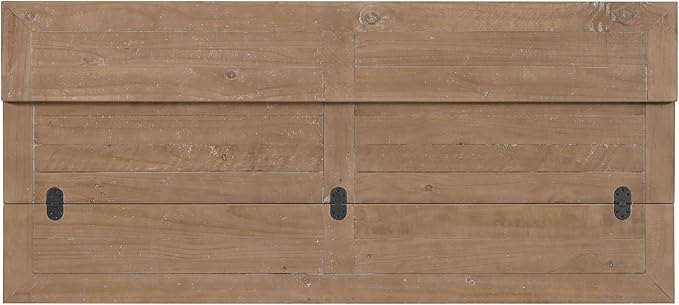 Martin Svensson Home Napa Solid Wood Pedestal Flip-Top Sofa Console Table, White and Driftwood