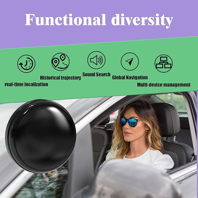 2025 Magnetic GPS Tracker for Vehicles - No Monthly Fee Real-Time Car Locator | Waterproof Hidden Tracking Device for Kids, Pets, Elderly & Assets | 1-Year Battery Life | No SIM/Subscription Needed