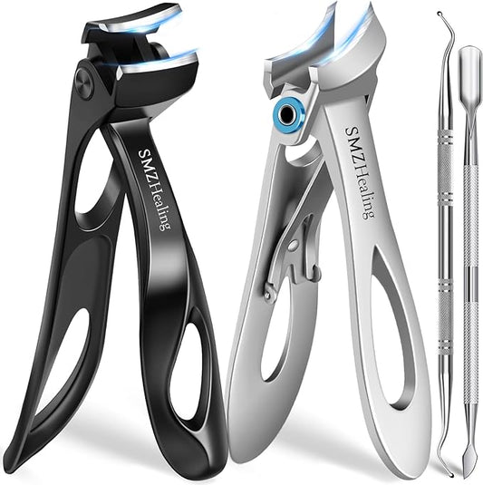 Toenail Clippers for Seniors Thick Toenails, Angled Head Heavy Duty Large Toe Nail Clippers for Men Thick Nails, Slanted Curved Blade Ingrown Toenail Clippers