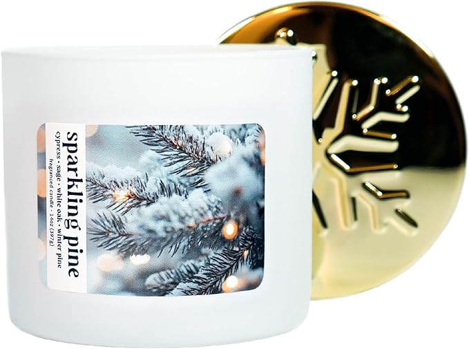 Colonial Candle Sparkling Pine Scented Candle, Holiday Scented Candle - Made in The USA