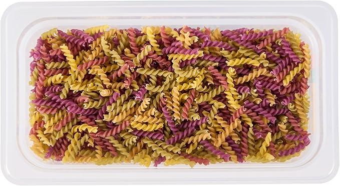 Restaurantware Food Pans Pack of 10 Plastic Rectangle Food Containers 1/3 Size with Traceability Label, Storage Containers Dishwashable Hot Cold Friendly for Restaurants Buffet Commercial Use