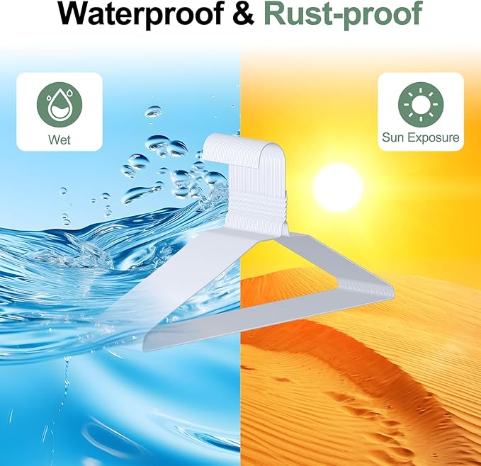 Wire Metal Hangers Bulk 100 Pack, Clothes Hangers Heavy Duty for Coats, Suits, Shirts, Pants, Skirts, Space Saving, Non Slip, Ultra Thin, 16 Inch, White