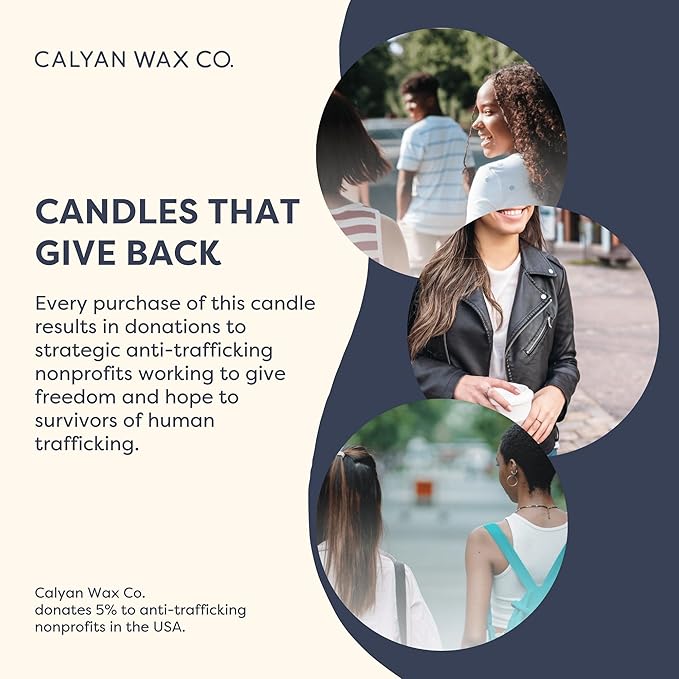 Calyan Wax Co. Evergreen & Eucalyptus Scented Candle - 57 Hour Burn - Luxury Non Toxic Soy Wax Candles - Long Lasting Amber Glass Jar Candle for Home - 7.2oz