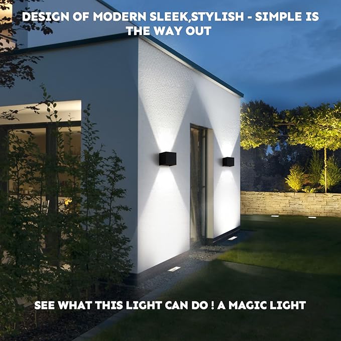 Outdoor Porch Light 4 PCS 6500k Wall liight led Wall Pack Light Exterior Light Fixture 20W Modern Wall Sconce up Down Light Outdoor