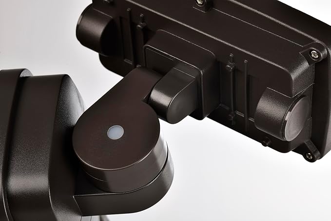 26W Flood Lights Outdoor, Integrated LED Security Light Fixture with 1 Adjustable Head, Adjustable Brightness and Color, Dusk to Dawn Exterior LED Outdoor Light for Garage Yard Porch 2-Pack (Bronze)