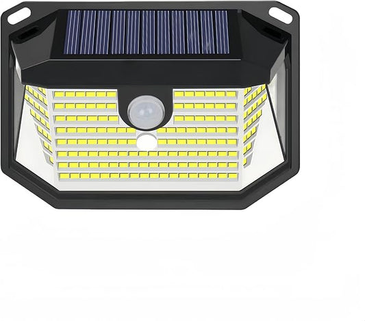 Solar Lights Outdoor 178 LED Lights with Light Reflector and 3 Lighting Modes, Motion Sensor Wall Light, IP65 Water Resistant, Solar Powered for Garden Courtyard