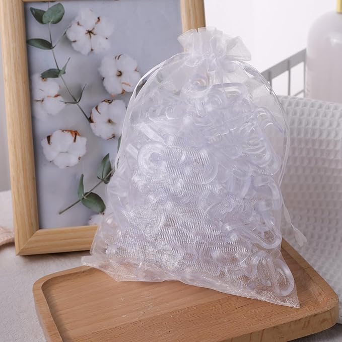 Hanger Hooks Space Saving, 60PCS Clothes Hanger Connector Hooks Closet Space Savers for Hanging Clothes, Clear