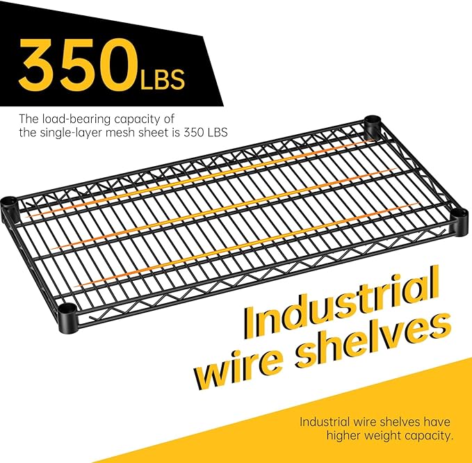 SINGAYE 4 Garage Heavy Duty Shelving Unit Kitchen Pantry Close Home Organizers and Storage Bathroom Shelf Laundry Room Organization Industrial Book Metal Wire Adjustable Shelves