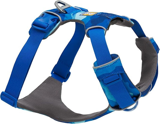 Ruffwear, Front Range Dog Harness, Reflective Soft Padded Everyday Harness with Dual Leash Clips, Adjustable and Lightweight Fit for Training or Walking for All Dogs, Coastal Mountains, X-Small