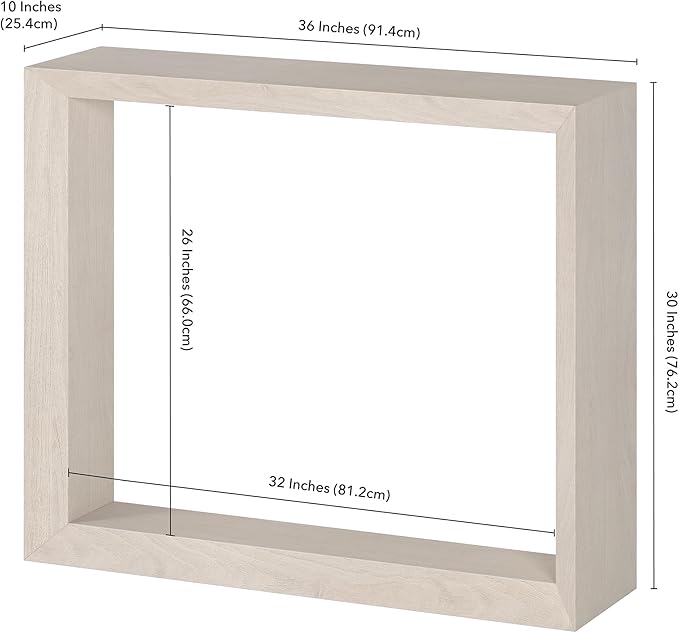 Henn&Hart 36'' Wooden Rectangular Console Table Entryway Table, Sofa Table for Entryway, Living Room, Couch, Hallway, or Office, Alder White