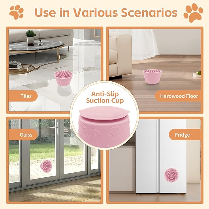 Dog Lick Bowl, Anxiety Relief Silicone Slow Feeder Treat Dispenser, Anti-chocking Pet Dish, Non-Slip Licking Bowl Interactive Entertainment Dog Puzzle Toy for Small & Medium