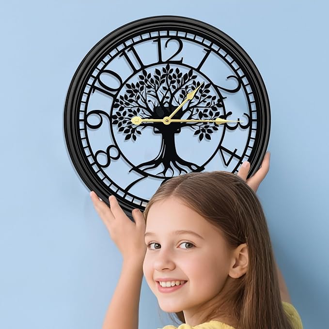 Big Wall Clock - Wall Clocks for Living Room Decor, Quiet and No Ticking Suitable for Wall Decor, Living Room Decoration, Kitchen Decoration
