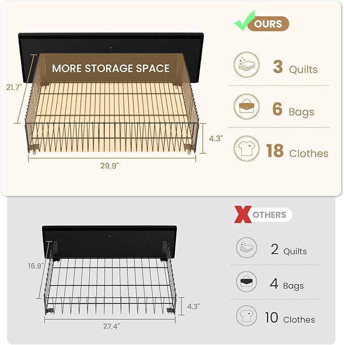SHA CERLIN King Size Platform Bed Frame with 4 Storage Drawers, Velvet Upholstered Headboard, Mattress Foundation with Wooden Slats Support, No Box Spring Needed, Easy Assembly, Black
