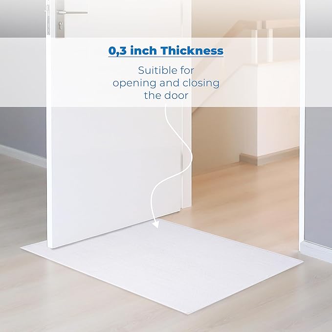 Cotton Paradise 100% Cotton Non Slip Bath Mats for Bathroom, 20x34 inch Soft Absorbent Quick Dry Machine Washable Floor Bath Mat, White Bath Rug