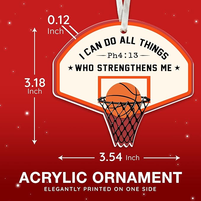 Basketball Ornament - Perfect for Christmas Tree and 2025 Collector's Edition, Unique Basketball Coach Tribute, Ideal Basketball Themed Christmas Ornaments for Sport Lovers