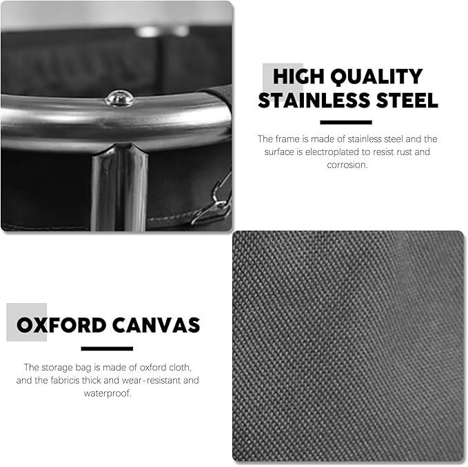 Commercial Laundry Cart with Wheels, 11.35 Bushel Large Laundry Tumbler with Removable Waterproof Canvas Lined Basket, Heavy Duty Stainless Steel Laundry Basket for Hotels and Hospitals