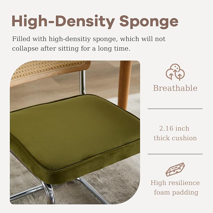 SoarFlash Kitchen Table and Chairs for 2, 31.5" Dining Table Set for 2 with Velvet Upholstered Chairs, 3 Piece Round Kitchen Table Set, Dining Room Table Set for Small Space, Apartment