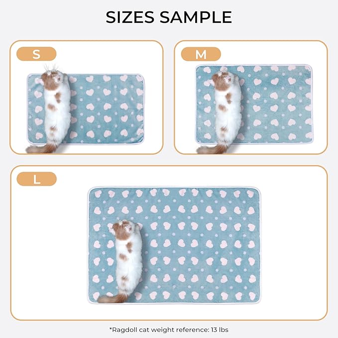 1 Pack 3 Blankets Super Soft Cute Dot Pattern Pet Blanket Flannel Throw for Dog Puppy Cat Purple/Pink/Cyan Large