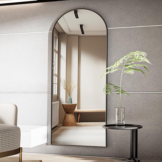 Koonmi Mirror Full Length 26x71 Inch, Arched Full Body Mirror, Free Standing Floor Mirror for Makeup and Dressing