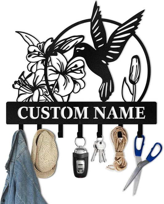 Personalised Key Holder for Wall, Garden Tool Organizer, Key Holder Wall Mount, Garden Decor, Heavy Duty Key Organizer Rack for Outdoor Yard Entryway Office Storeroom, Gardening Gifts