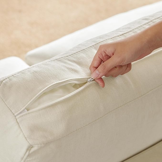 CHITA 116" Sectional Couches for Living Room, Modular Sectional Sofa with Chaise, Comfortable 8-Layer Cushion Structure Design, 4 Seat L Shaped Couch, Chenille in Cream