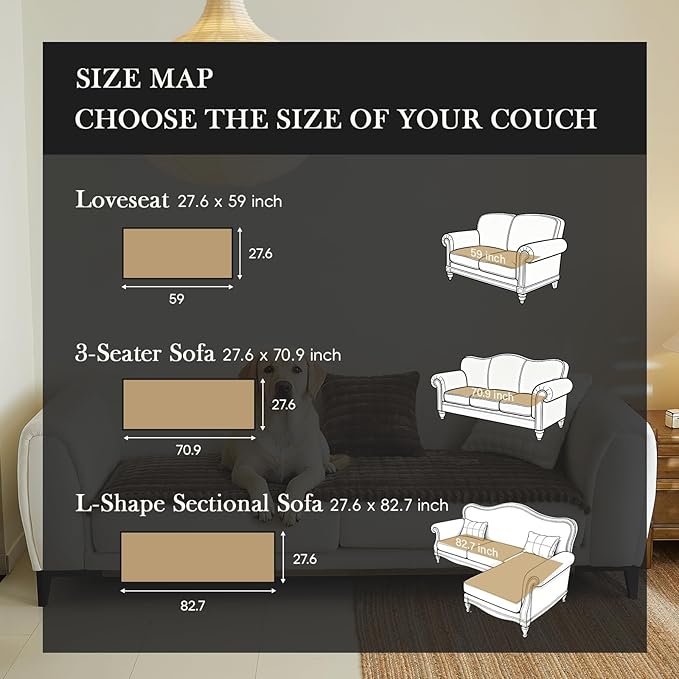 Couch Covers for 3 Cushion Couch Sofa Pet Friendly,Non-Slip Sofa Cover Washable