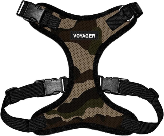 Voyager Step-in Pet Harness - All Weather Mesh, Adjustable Step in Harness for Cats and Dogs by Best Pet Supplies - Army/Black Trim, XL