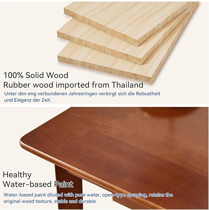 Wood Writing Desk with Drawer and Hanging Rod, Small Computer Desk Table, Work Table, Study Desk, Small Wooden Dining Table Brown YD-WD01H