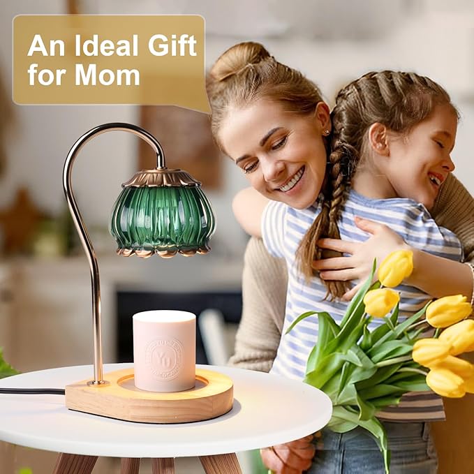Candle Warmer Lamp with Timer,Dimmable Candle Warmer Light Adjustable Green Warmer Gift for Women Fragrance Candle Holders for Home Decorations,Christmas Gifts