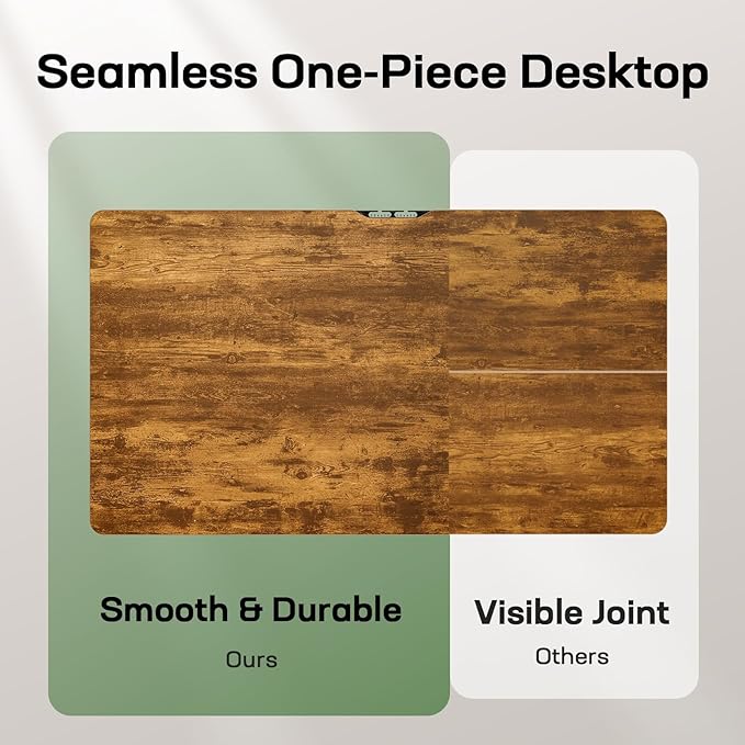 Electric Standing Desk with One-Piece Desktop,48 x 30 inch Height Adjustable Office Gaming Computer Desk with Tabletop, Home Office Stand up Desk with 4 Memory Presets, Table for Bedroom(2 Packages)