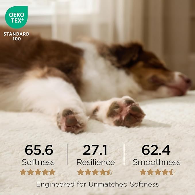 Bedsure Dog Beds Large Sized Dog - Orthopedic Flat Pet Beds with Removable Washable Cover, Egg Crate Foam Puppy Mat, Suitable for Pet Up to 65 lbs