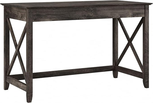 Bush Furniture Key West 48W Writing Desk in Dark Gray Hickory