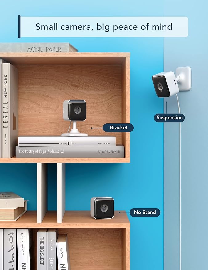 GNCC Indoor Security Camera, 2 Packs 1080PCameras for Home Security Wi-Fi Cameras, Motion/Sound Detection, Night Vision, 2-Way Audio, Real-Time Alert, Cloud & SD Card Storage, 2.4G WiFi Only