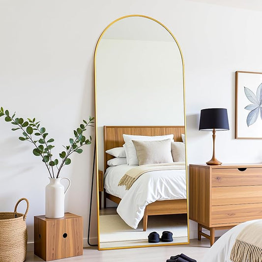 Floor Mirror, 58"×18" Full Length Mirror with Stand for Bedroom Living Room, Gold