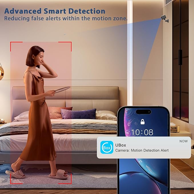 No WiFi Security Camera, Cellular Security Camera Indoor, 4G LTE Surveillance Cam for Home, Not Support WiFi, Smart Human Detection, 20 Day Standby Battery Life, Auto Night Vision, Built-in SIM Card