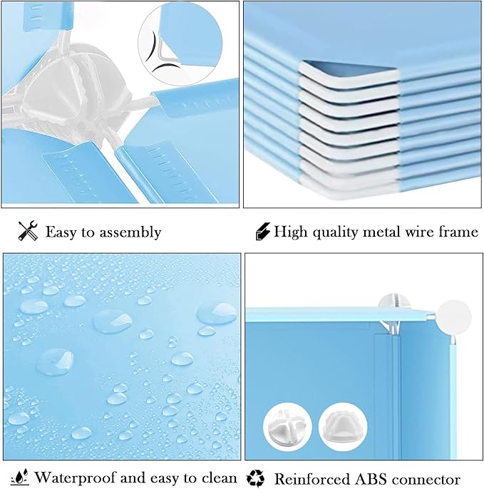 AWTATOS Closet Organizer 8 Cube Storage Shelves Closet Storage Clothes Organizers Stackable Cubby Shelving for Closet Bedroom Living Room Blue