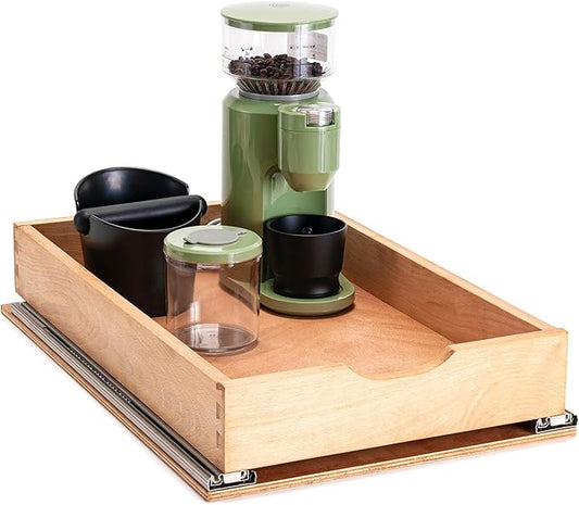 Pull Out Drawers for Kitchen Cabinets, Pull Out Cabinet Organizer, Fully Assembled Wood Cabinet Pull Out Drawer, Fast and Easy DIY Installation, 14”W x 21”D