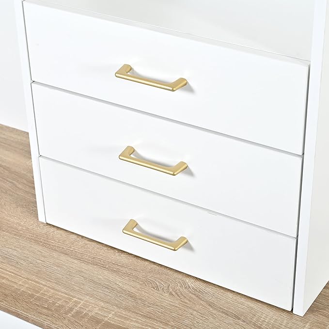 Merax 5-in-1 Hall Tree with Bench and Storage, Modern with Coat Rack, 6 Drawers, 3 Cabinets and 3-Tier Top Storage for Hallway, Entryway, Living Room, White