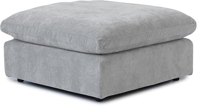 WJShome Modern Ottoman Module for Living Room, Cushion Covers Removable, Minimalist Comfy Breathable Footstool,Gray